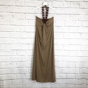 C Graffitti | Women’s Brown Wood Beading Dress
